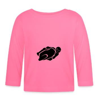 Motorradfahrer - Baby Bio-Langarmshirt - Azalea - Vorne