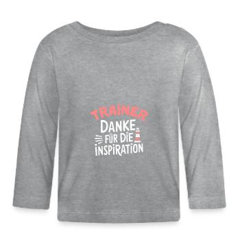 Trainer-Danke Coach Trainerin Dankeschön Personal - Baby Bio-Langarmshirt - Grau meliert - Vorne