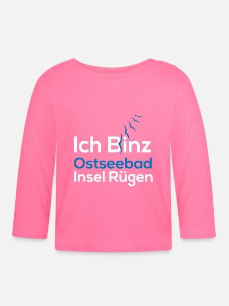 Ich Binz (Rügen-Edition) - Baby Bio-Langarmshirt - Azalea