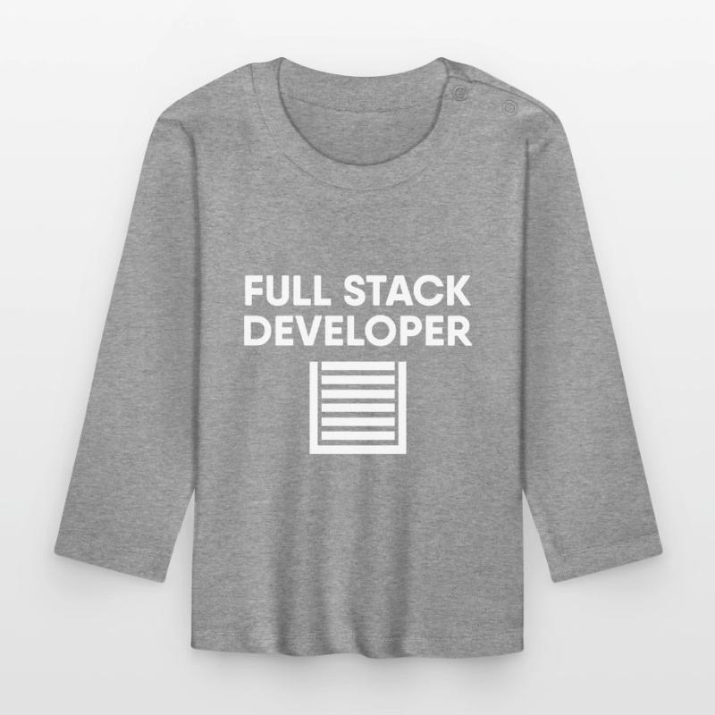 Full Stack Developer Baby Bio-Langarmshirt