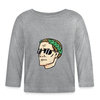 Julius Ceasar Geschenk - Baby Bio-Langarmshirt - Grau meliert - Vorne