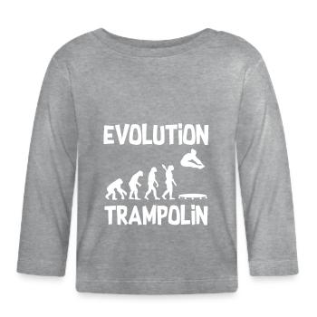Développement de trampoline - T-shirt manches longues bio Bébé - gris chiné - Devant