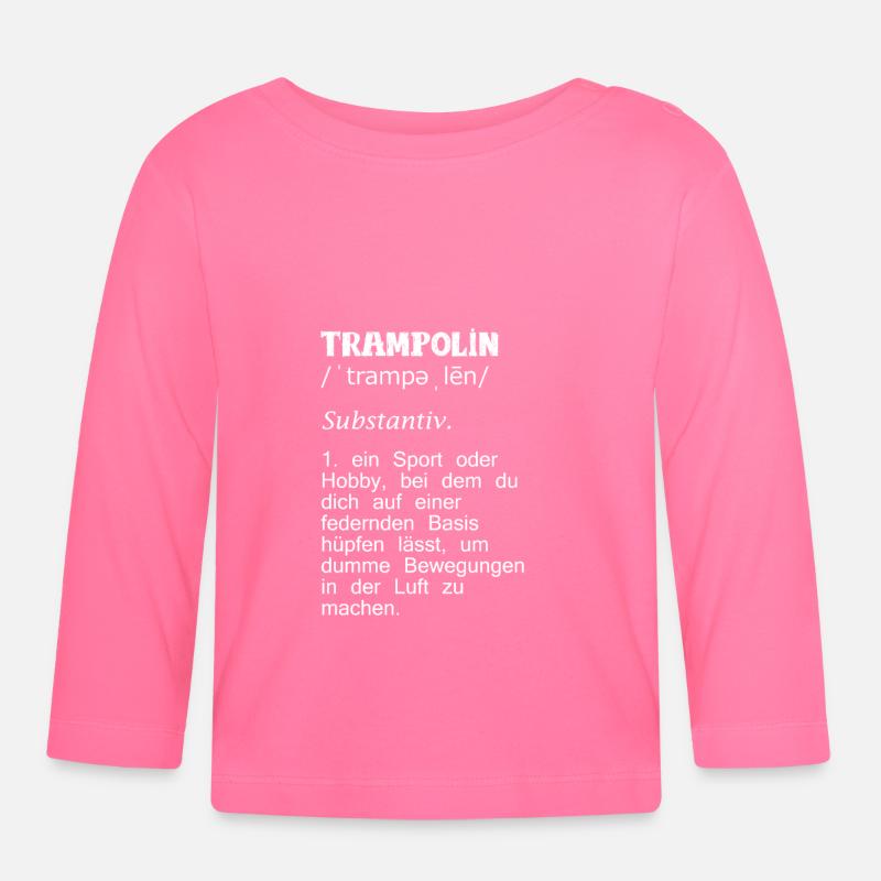 trampoline - T-shirt manches longues bio Bébé - rose azalée