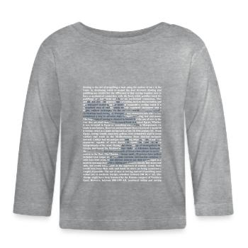 rowing - Organic Baby Long Sleeve T-Shirt - heather grey - Front