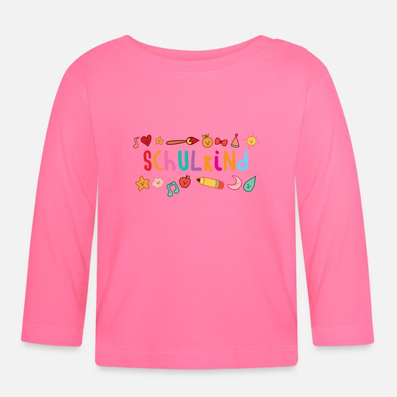 Schulkind Einschulung Schulbeginn - Baby Bio-Langarmshirt - Azalea