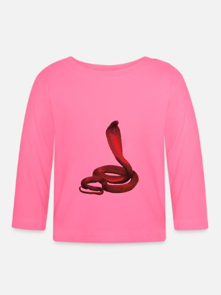 rote Schlange Kinder - Baby Bio-Langarmshirt - Azalea