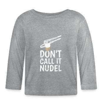 Schwäbisch Spätzle Schwabe dialecte souabe - T-shirt manches longues bio Bébé - gris chiné - Devant