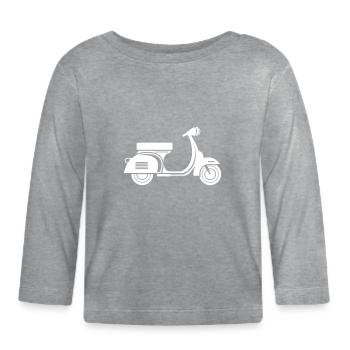 Roller Silhouette - T-shirt manches longues bio Bébé - gris chiné - Devant