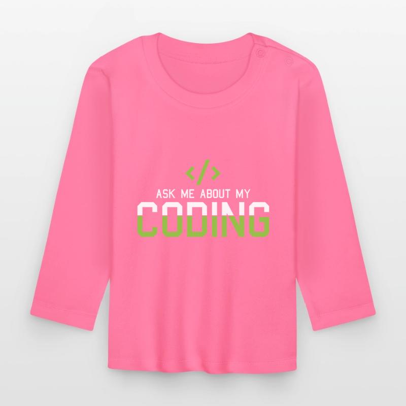 Hacking Programmierer Hacker Code Coding Geschenk Baby Bio-Langarmshirt