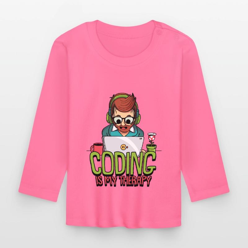Hacking Programmer Hacker Code Coding Gift Organic Baby Long Sleeve T-Shirt