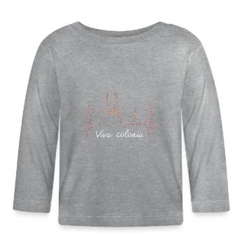 Cathédrale de Cologne Heartbeat Carnaval Confetti Cadeau - T-shirt manches longues bio Bébé - gris chiné - Devant