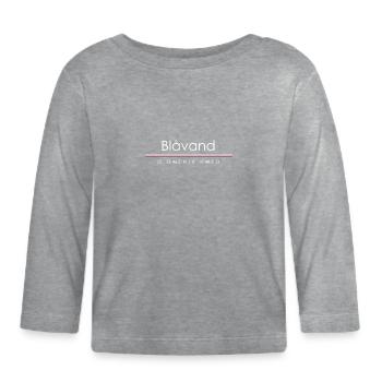 Blavand Copenhague Danemark Dansk Idée cadeau - T-shirt manches longues bio Bébé - gris chiné - Devant
