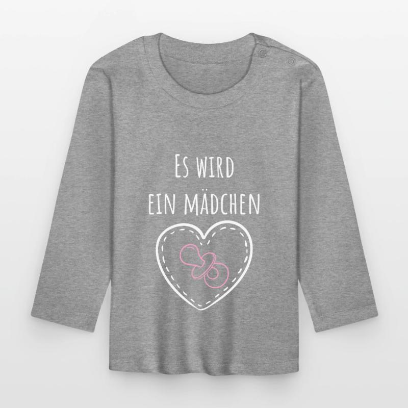 Es wird ein Mädchen! Baby Bio-Langarmshirt