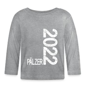 Pälzer 2022 geboren - Pfälzer Babies - Baby Bio-Langarmshirt - Grau meliert - Vorne