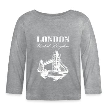 London - Baby Bio-Langarmshirt - Grau meliert - Vorne