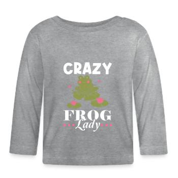 Froschmädchen - Baby Bio-Langarmshirt - Grau meliert - Vorne