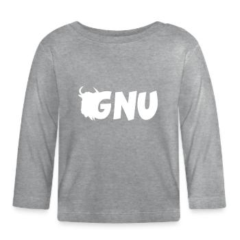 Gnous Antilope Afrique Amoureux des animaux - T-shirt manches longues bio Bébé - gris chiné - Devant