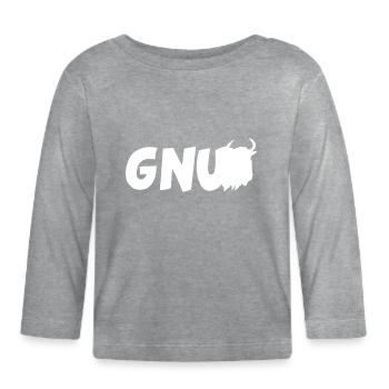 Gnous Antilope Afrique Amoureux des animaux - T-shirt manches longues bio Bébé - gris chiné - Devant