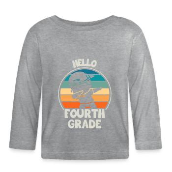 Fourth Grade Teachers for Back to School - Organic Baby Long Sleeve T-Shirt - heather grey - Front
