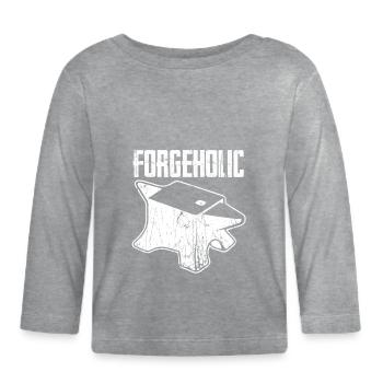 Forger - T-shirt manches longues bio Bébé - gris chiné - Devant