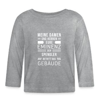 Spengler I Installateur Blech Handwerker Motiv für - Baby Bio-Langarmshirt - Grau meliert - Vorne