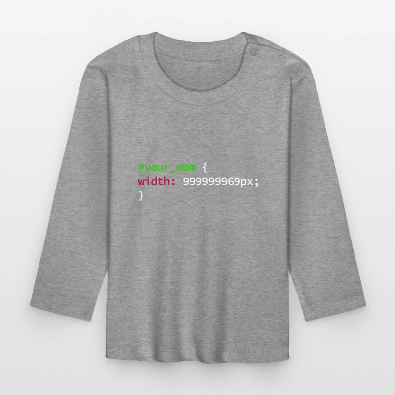 Web and CSS Programmer Developer Coding Code Organic Baby Long Sleeve T-Shirt