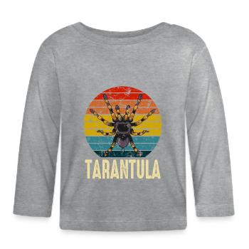 Retro Tarantula Owner Pet Spider - Organic Baby Long Sleeve T-Shirt - heather grey - Front