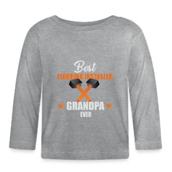 Retro Ferry Vêtements Porte-conteneurs - T-shirt manches longues bio Bébé - gris chiné - Devant