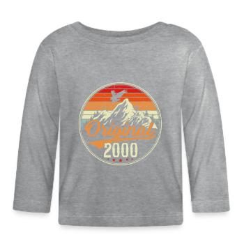 Original 2000 - Baby Bio-Langarmshirt - Grau meliert - Vorne