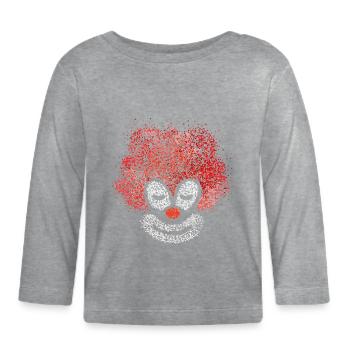 Ensemble de costumes de clown Carnaval Carnaval Lundi gras - T-shirt manches longues bio Bébé - gris chiné - Devant