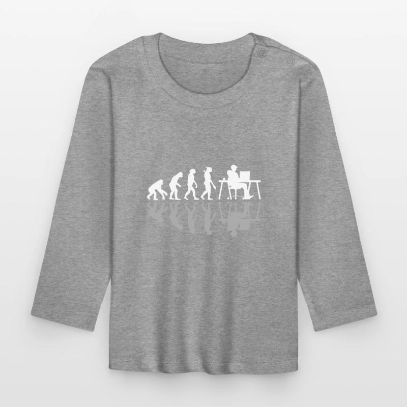 Evolution Funny Programmer Software Developer Baby Bio-Langarmshirt