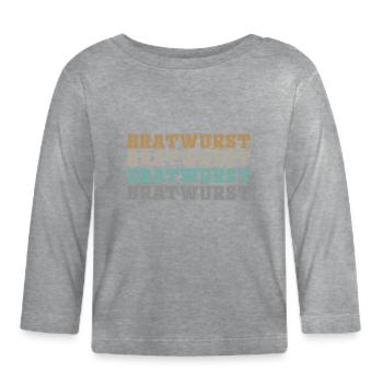 Retro Ferry Vêtements Porte-conteneurs - T-shirt manches longues bio Bébé - gris chiné - Devant