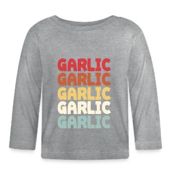 Ail - T-shirt manches longues bio Bébé - gris chiné - Devant