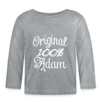 Original 100% Adam - Organic Baby Long Sleeve T-Shirt - heather grey - Front