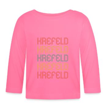 Krefelderin Krefelder Krefeld - T-shirt manches longues bio Bébé - rose azalée - Devant
