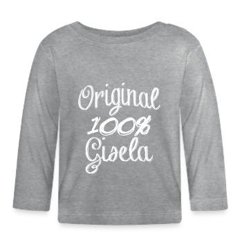 Original 100% Gisela - T-shirt manches longues bio Bébé - gris chiné - Devant