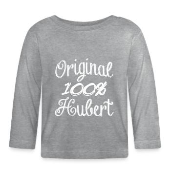 Original 100% Hubert - Organic Baby Long Sleeve T-Shirt - heather grey - Front