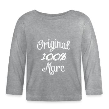100% Original Marc - Baby Bio-Langarmshirt - Grau meliert - Vorne