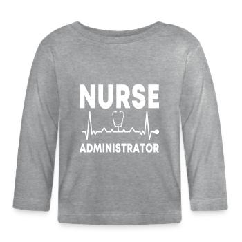 Care Manager - Organic Baby Long Sleeve T-Shirt - heather grey - Front