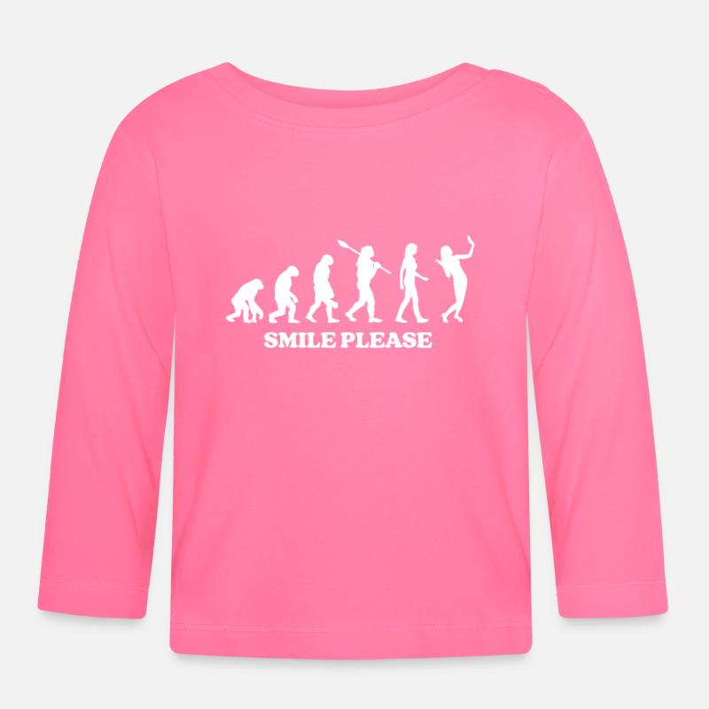Selfie Evolution - Baby Bio-Langarmshirt - Azalea