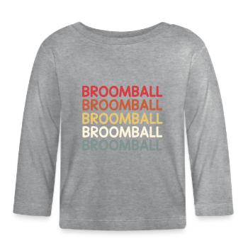 Broomball - Baby Bio-Langarmshirt - Grau meliert - Vorne