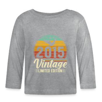 Légendes nées 2015 - T-shirt manches longues bio Bébé - gris chiné - Devant