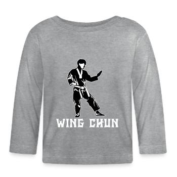 Wing Chun - Organic Baby Long Sleeve T-Shirt - heather grey - Front