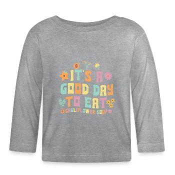 bluTenue de soupe de chou-fleur - T-shirt manches longues bio Bébé - gris chiné - Devant