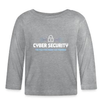 Chemise de cybersécurité - T-shirt manches longues bio Bébé - gris chiné - Devant