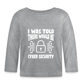 Cyber Best PrCyber T-shirt de sécurité - T-shirt manches longues bio Bébé - gris chiné - Devant