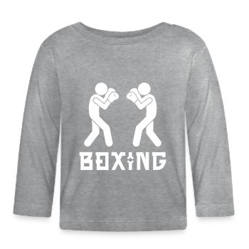 Boxen - Baby Bio-Langarmshirt - Grau meliert - Vorne