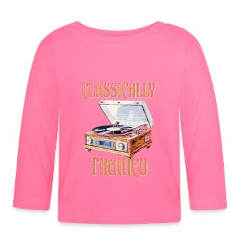 Classically Trained Vintage Schallplattenspieler - Baby Bio-Langarmshirt - Azalea - Vorne