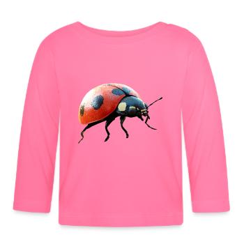 Ladybug Ladybug Insects Colorful Cute Ladybugs - Organic Baby Long Sleeve T-Shirt - azalea - Front