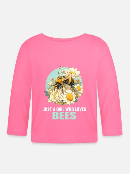 Bienen Biene - Baby Bio-Langarmshirt - Azalea